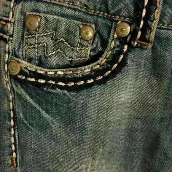 Miss Me Irene Boot Cut Low Rise Denim Jeans 28 x 32 Western Distressed Rodeo - Picture 3 of 12